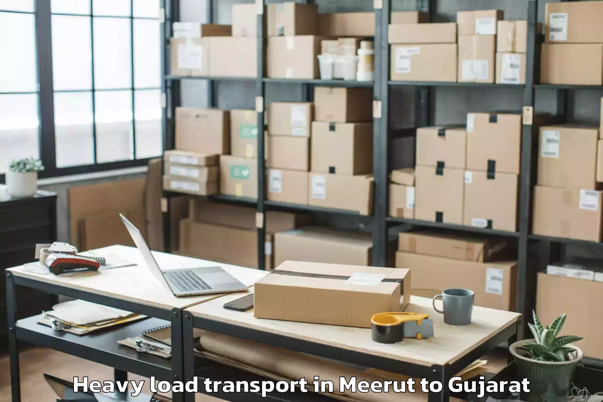 Quality Meerut to Botad Heavy Load Transport